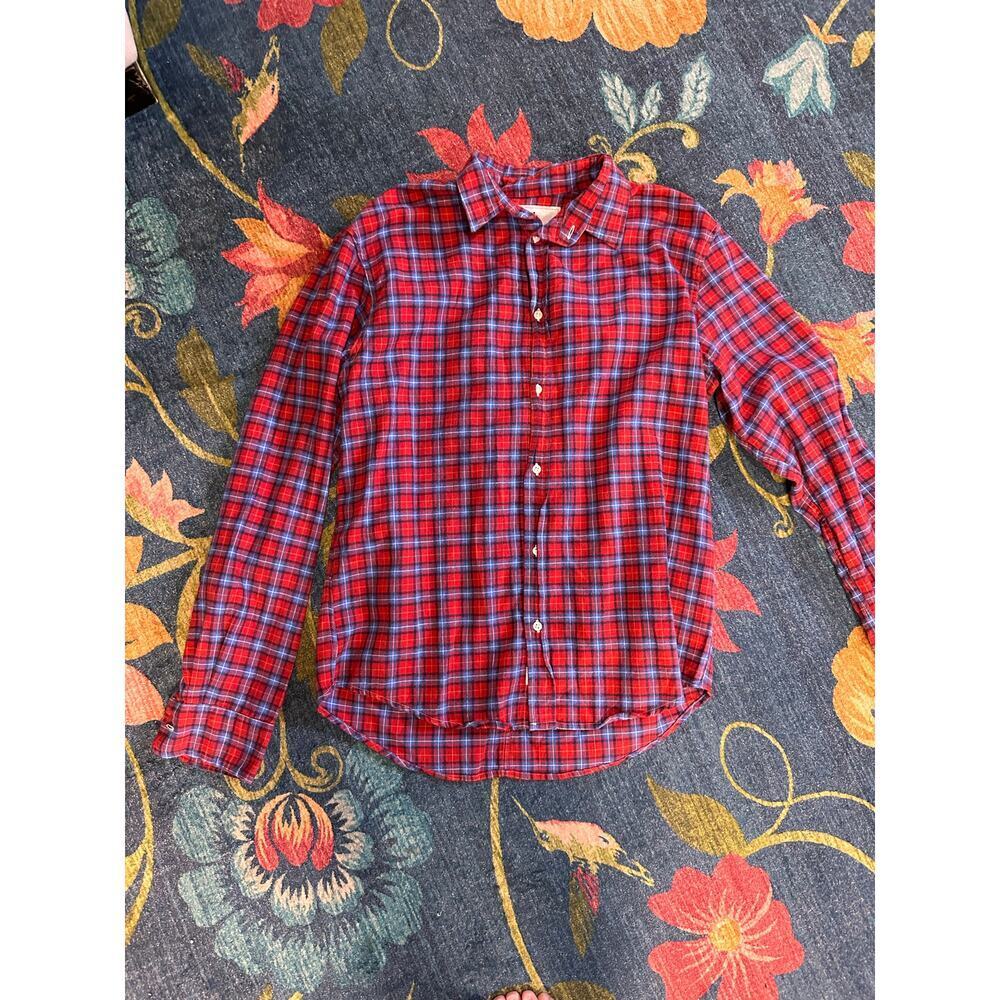 NWOT Frank & Eileen Red and Blue Cotton Flannel Size Small